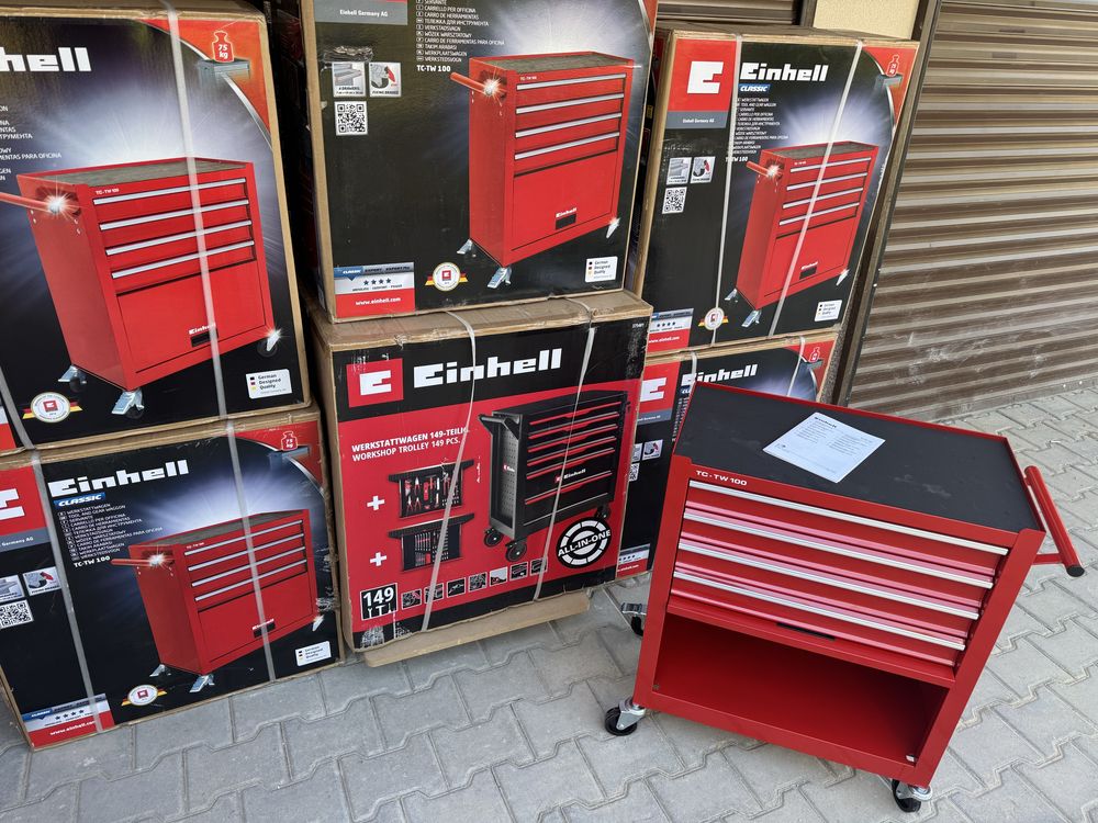 Einhell професионална количка със инструменти 149 части