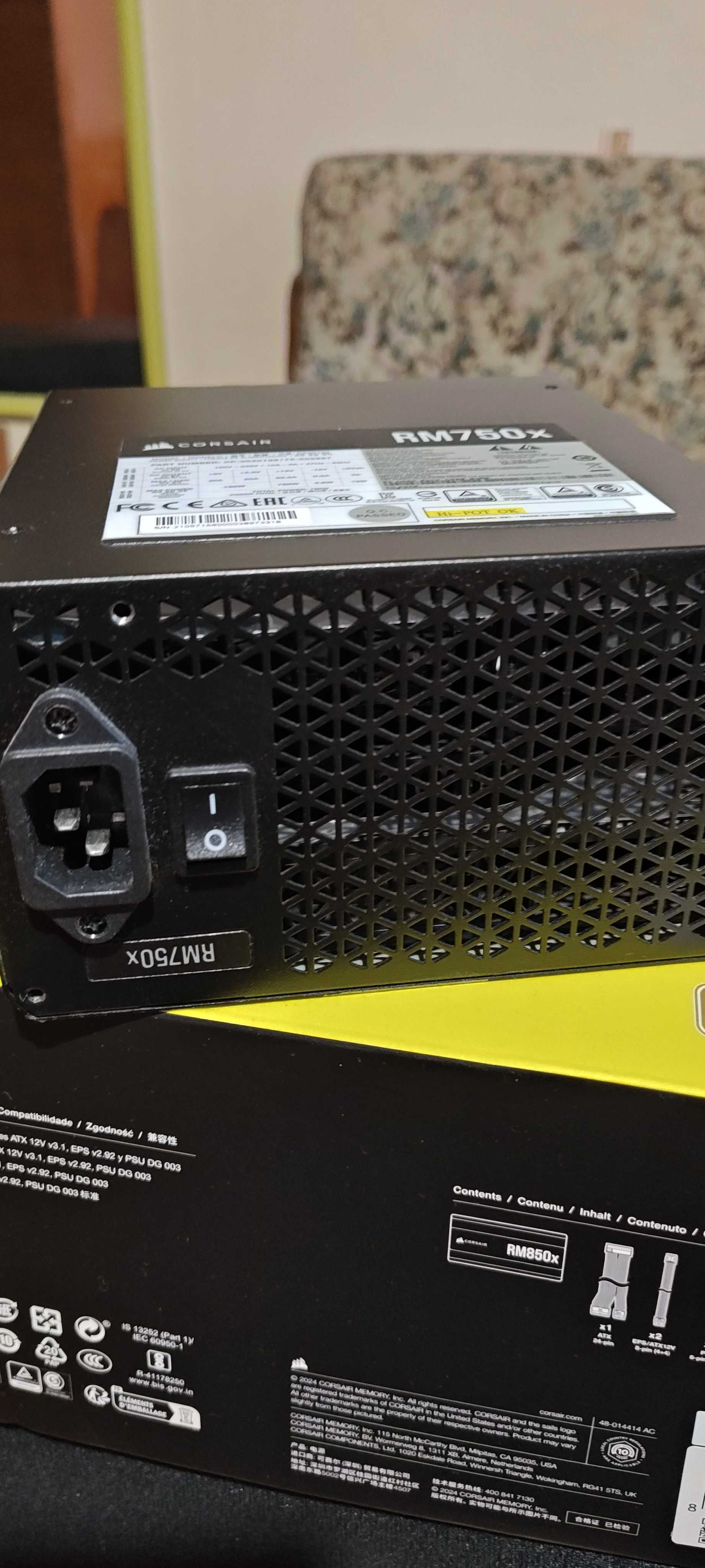 Corsair RM 750x в Безупречно състояние 100% модулно .