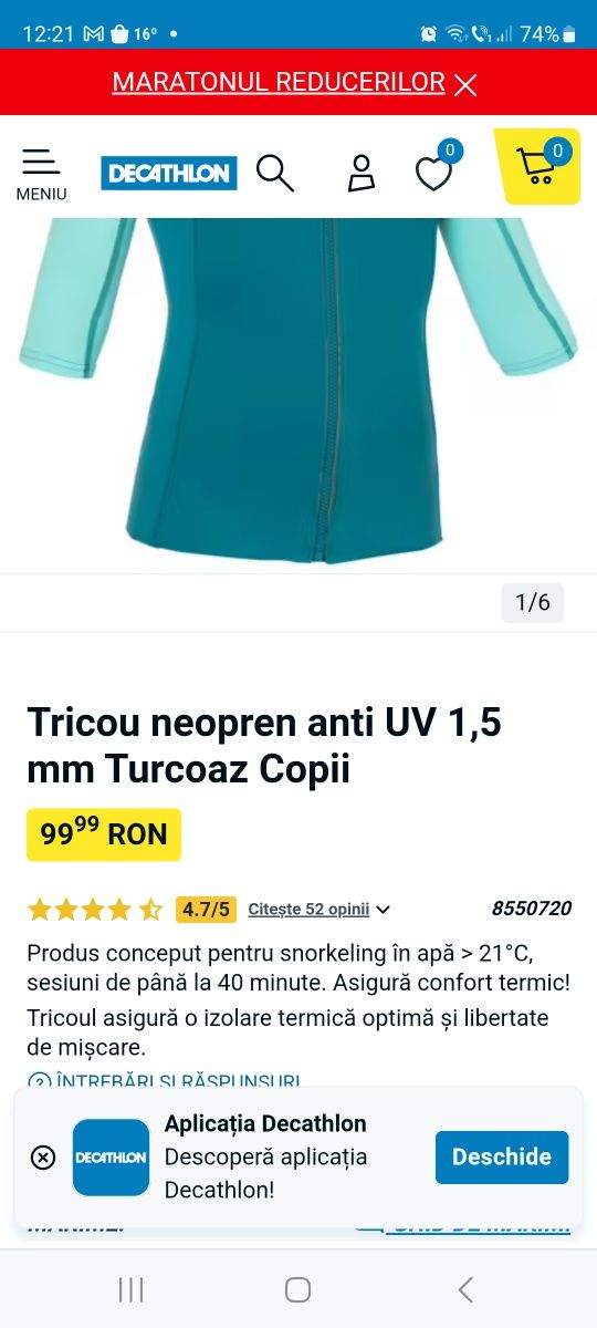 Tricou neopren pt copii