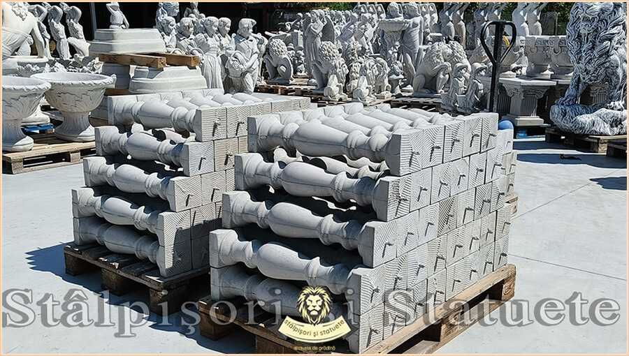 Stâlpișori, baluștri, popici, mosoare, din beton, model B2.