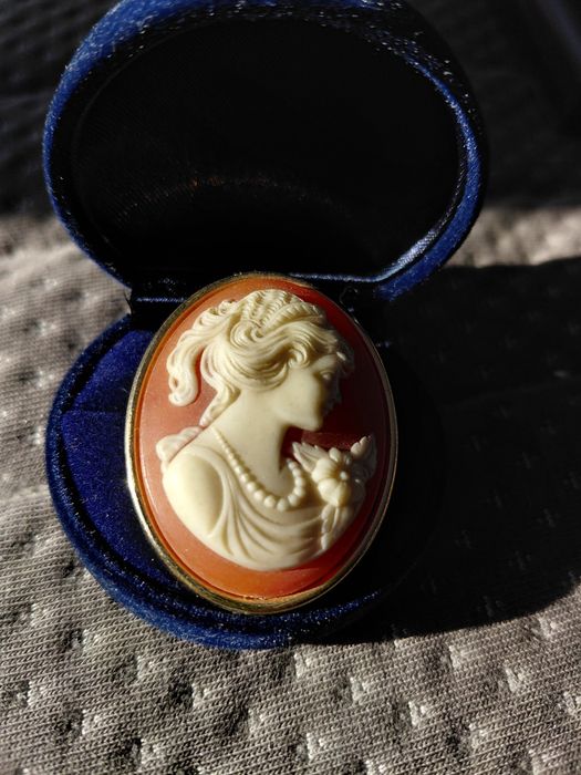 Много стилна и елегантна брошка "Камея"