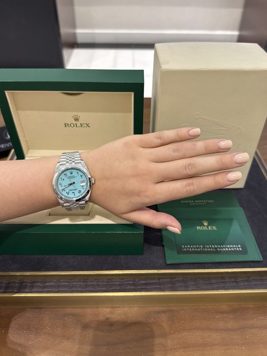 Rolex Datejust 41mm Steel Tiffany Arabic Dial Custom 126300