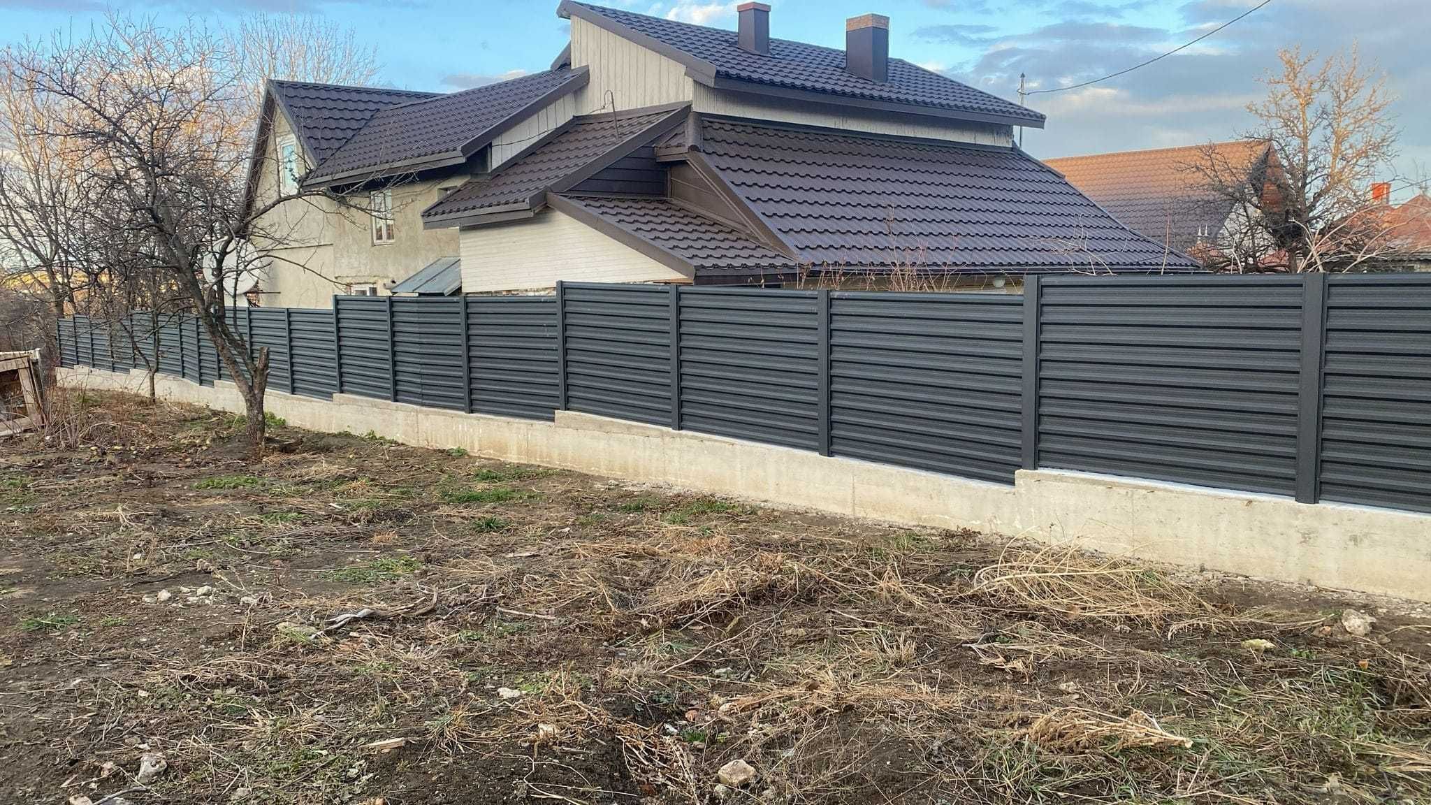 Garduri de diferite modele (sipca metalica, jaluzele, tabla plasa BCA)