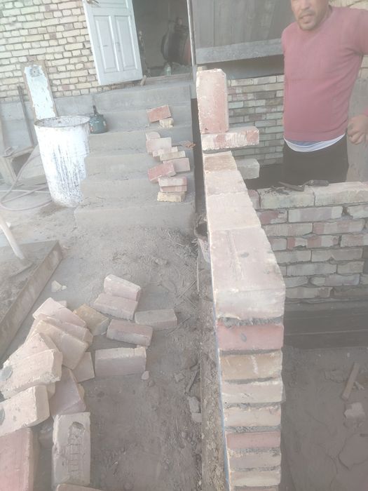 Перегородка кирпич peregarotka gisht terish