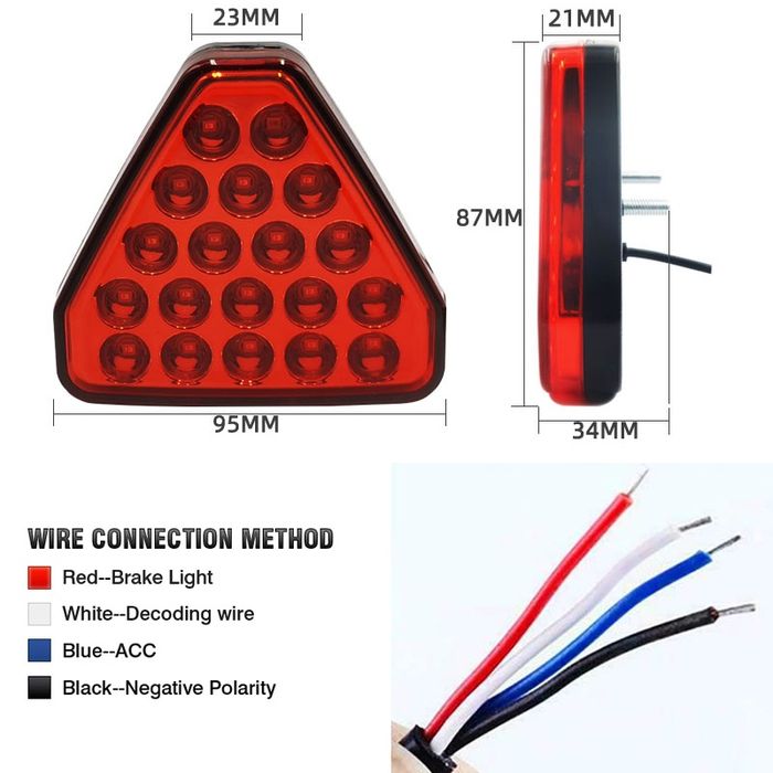 Lampa led F1 Stop frana Formula 1 Triunghi F1 Stop Suplimentar Fumuriu