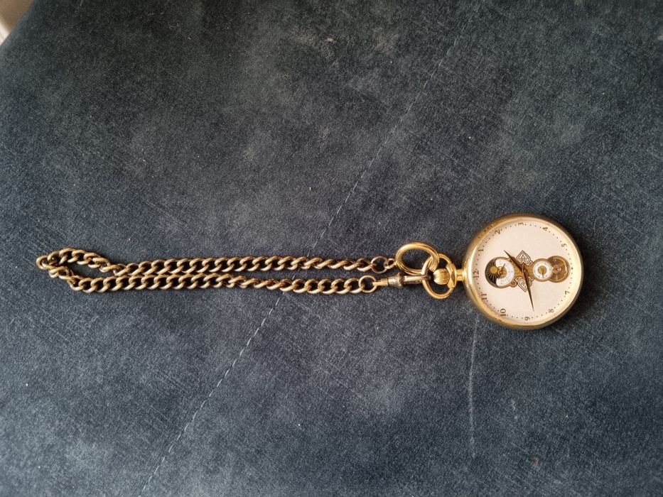 часы Imperial Men Mechanical Fob Pocket Watch Gold Stainless...