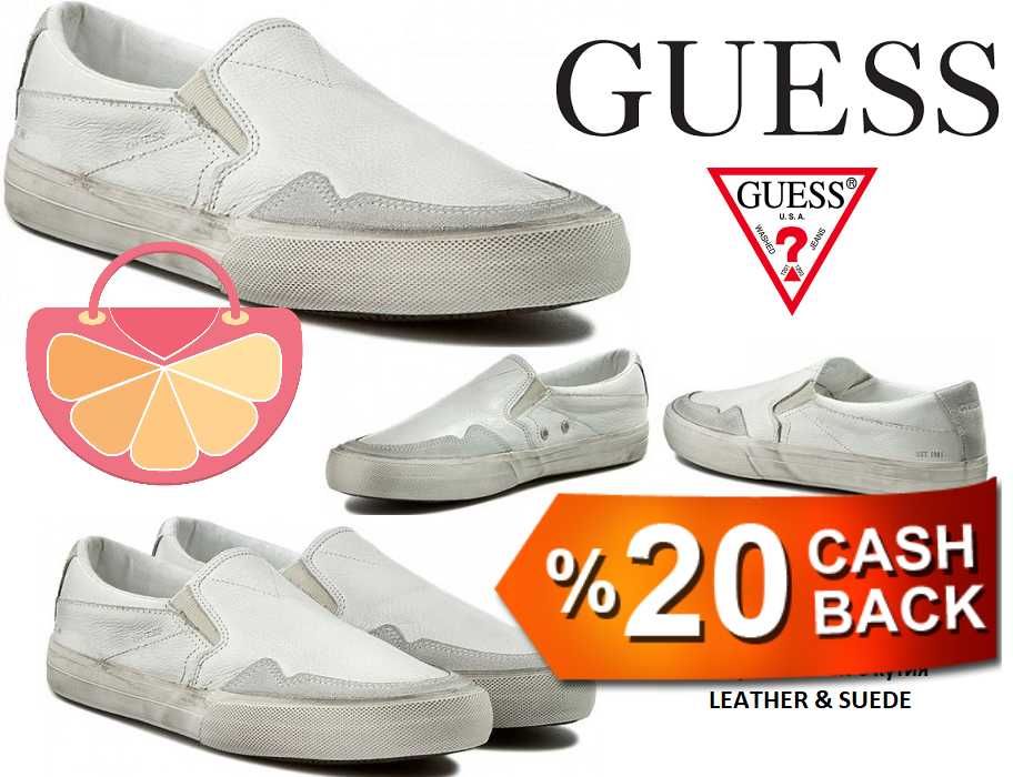 %ПРОМО% GUESS № 43 – Мъжки обувки от ест. кожа и захабен вид нови