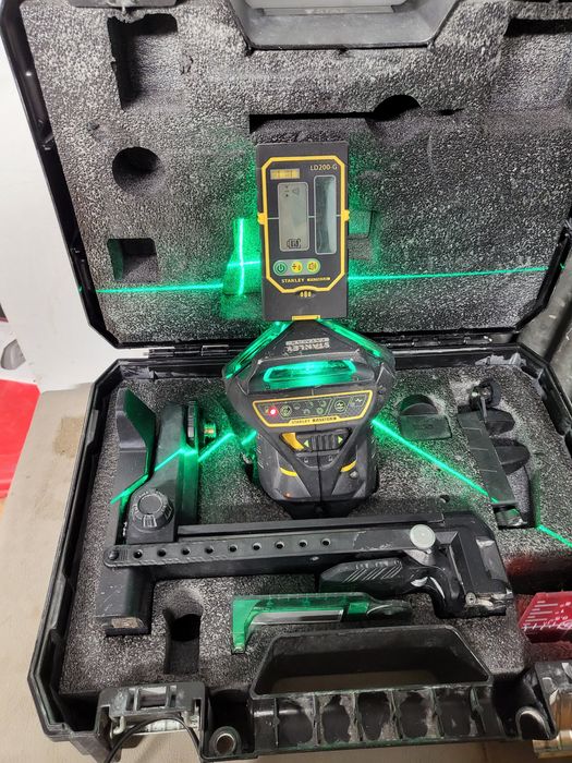Laser Stanlei 360° +V+detector linie verde complet