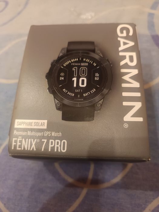 Garmin Fenix 7 Pro Sapphire Solar, 47 мм, черен