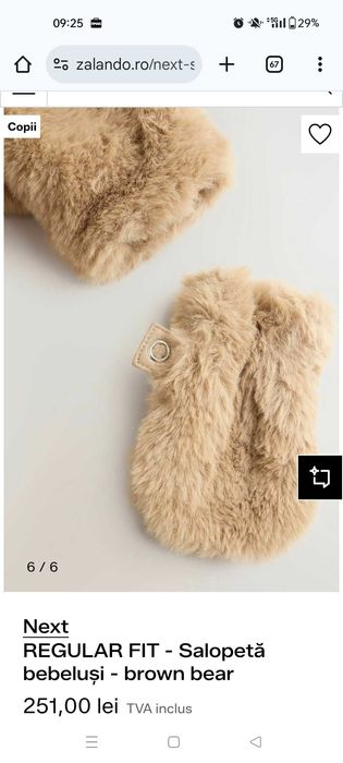 Next - combinezon ursulet (3-6 luni)