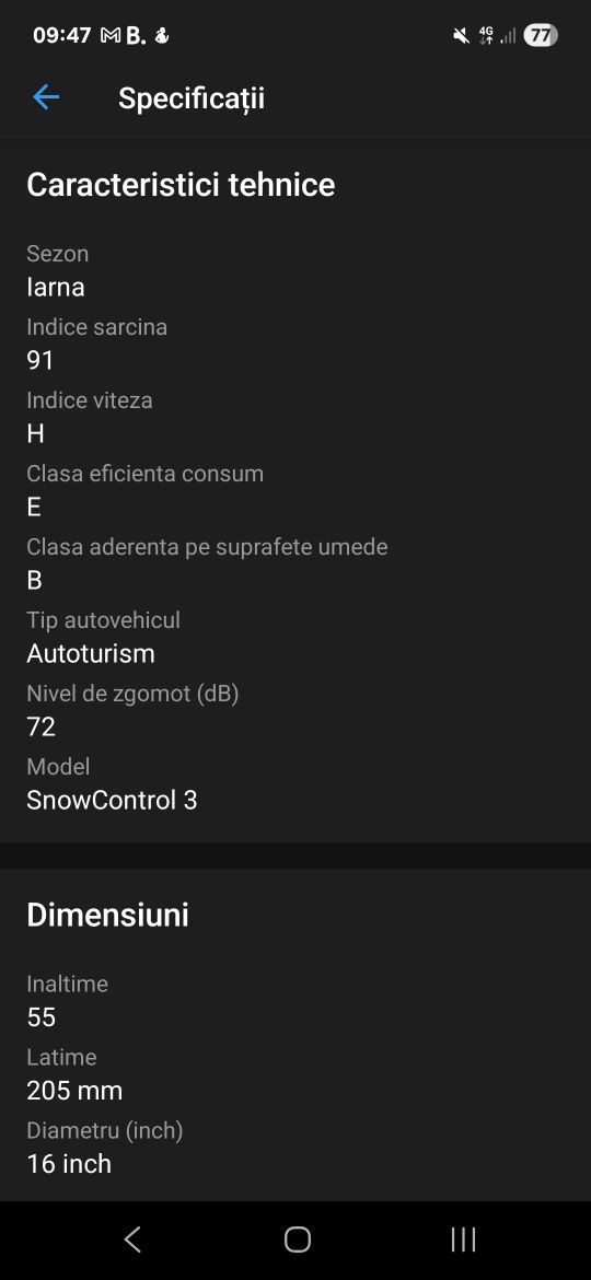 Anvelope iarna Pirelli Snowcontrol 205 55 R16