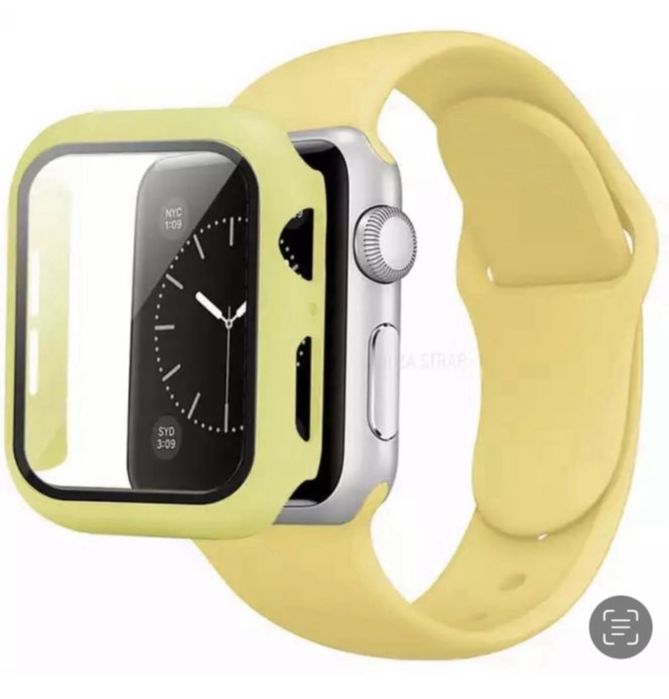 Pachet Carcasa Husa +Curea Direct Silicon Compatibila Ceas Apple Watch