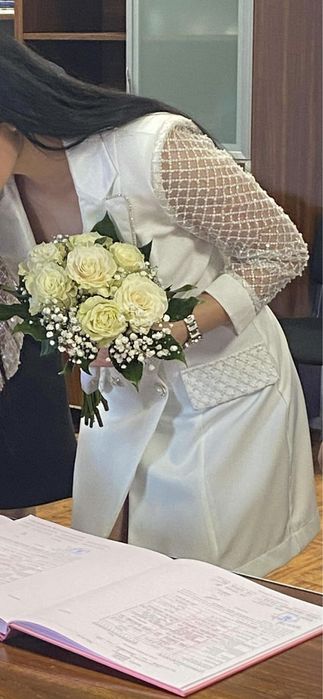 Rochie alba pentru cununie sau botez