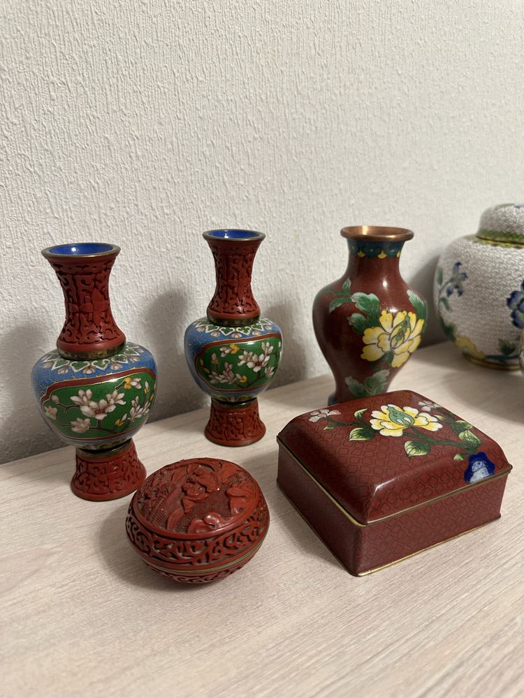 Вазы, шкатулки, клуазоне