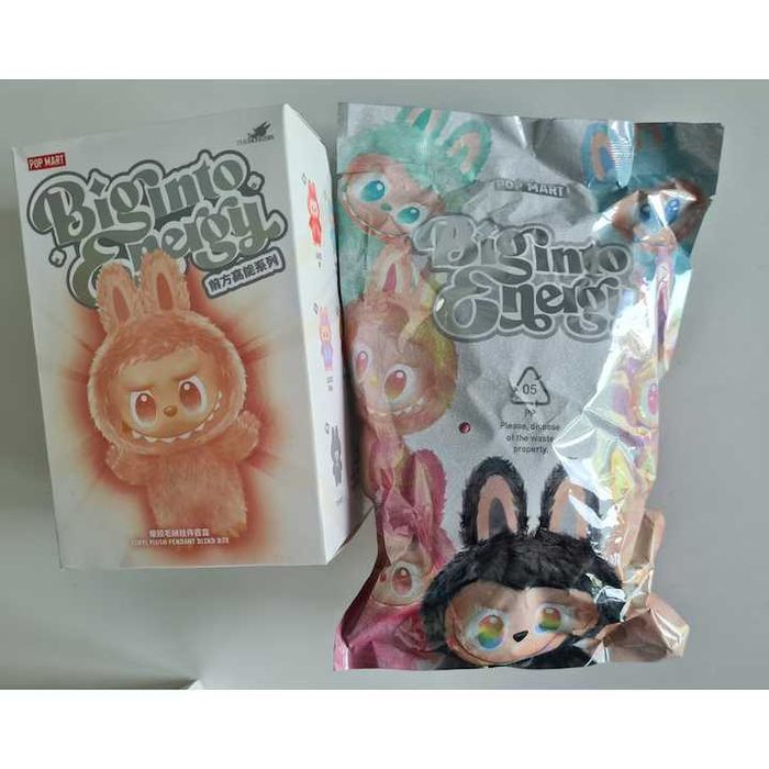 Set de 2 Jucarii de plus premium Labubu, Pop Mart, 17 cm