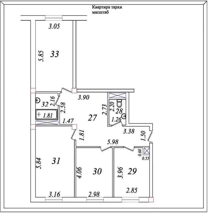 3-комн 93м², 10/10, коробка Прокуратура, Чиланзар-3 Новза`