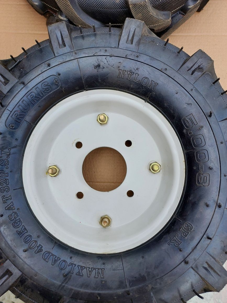 Roti cauciuc și metalice motocultor RURIS O-Mac 400x8 și 500x8