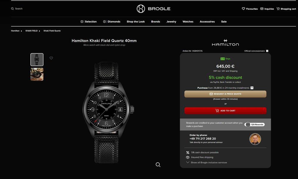 Ceas Hamilton Khaki Field Quartz H68401735