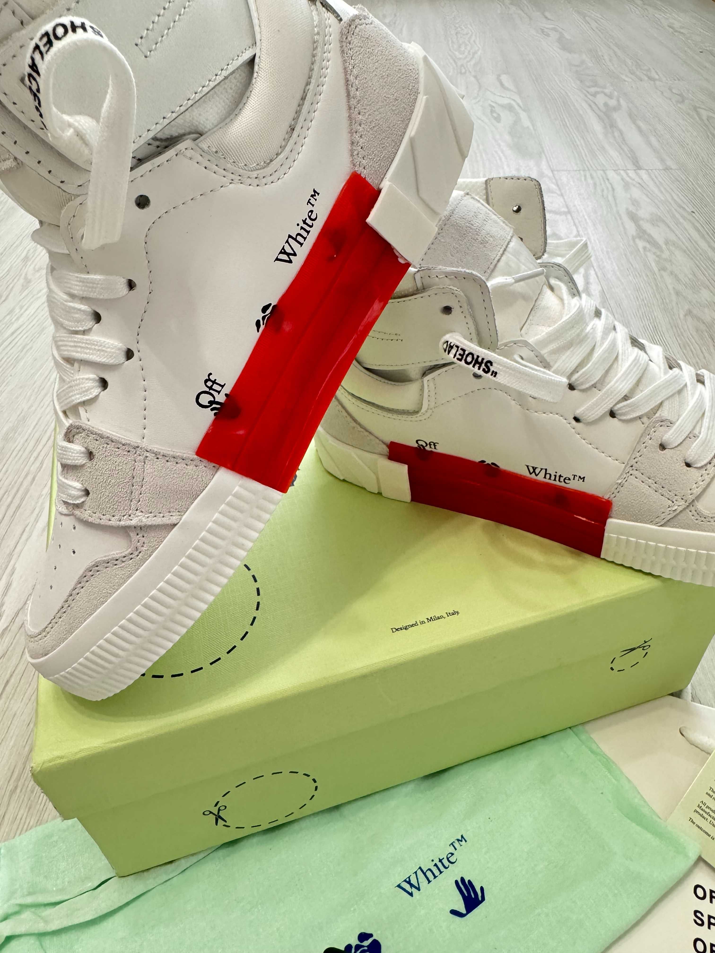 Adidasi OFF WHITE - High White SNEAKERS Premium din Piele Full Box NOI