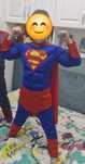 Costum Superman cu muschi copii 4-7 ani