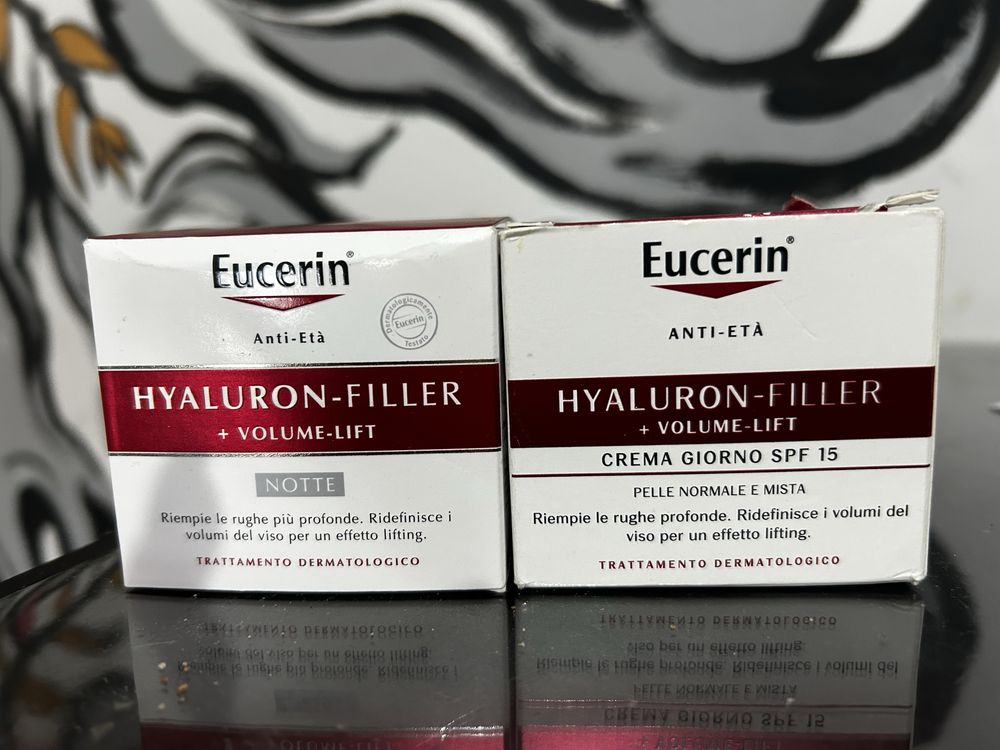 Чисто нови кремове на Eucerin комплект дневен и нощен