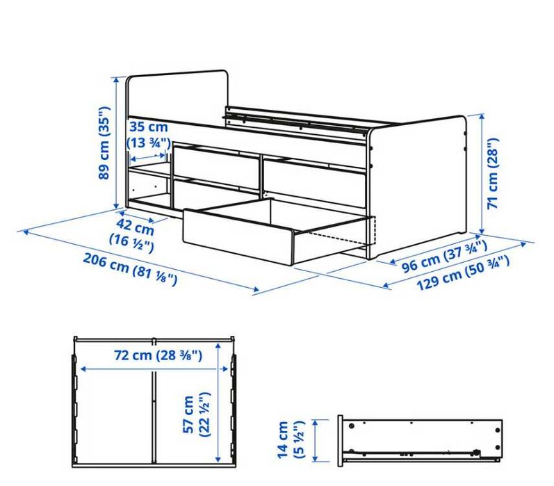Vand pat SLÄKT Ikea, 90x200 cm, utilizat