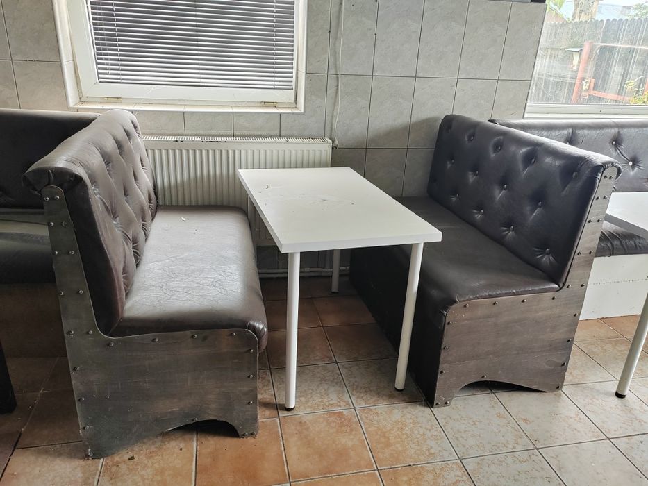 Canapele din piele pentru bar cafenea