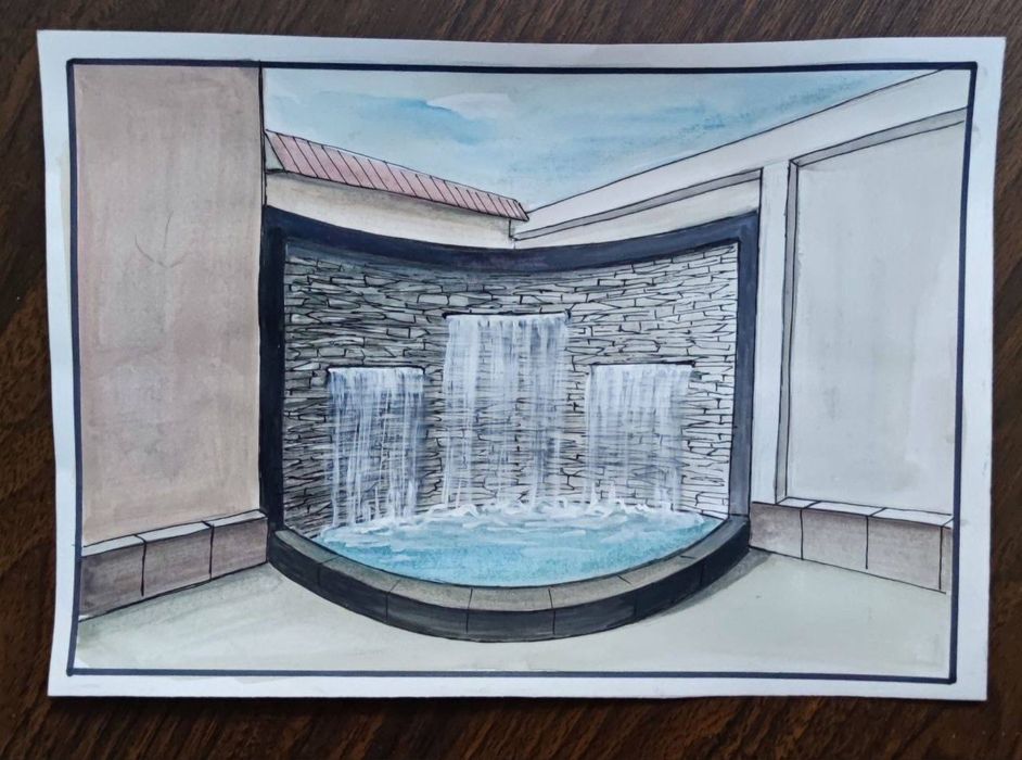 Искуственные ВОДОПАДЫ по стеклу Фонтаны Sharshara Vadapad