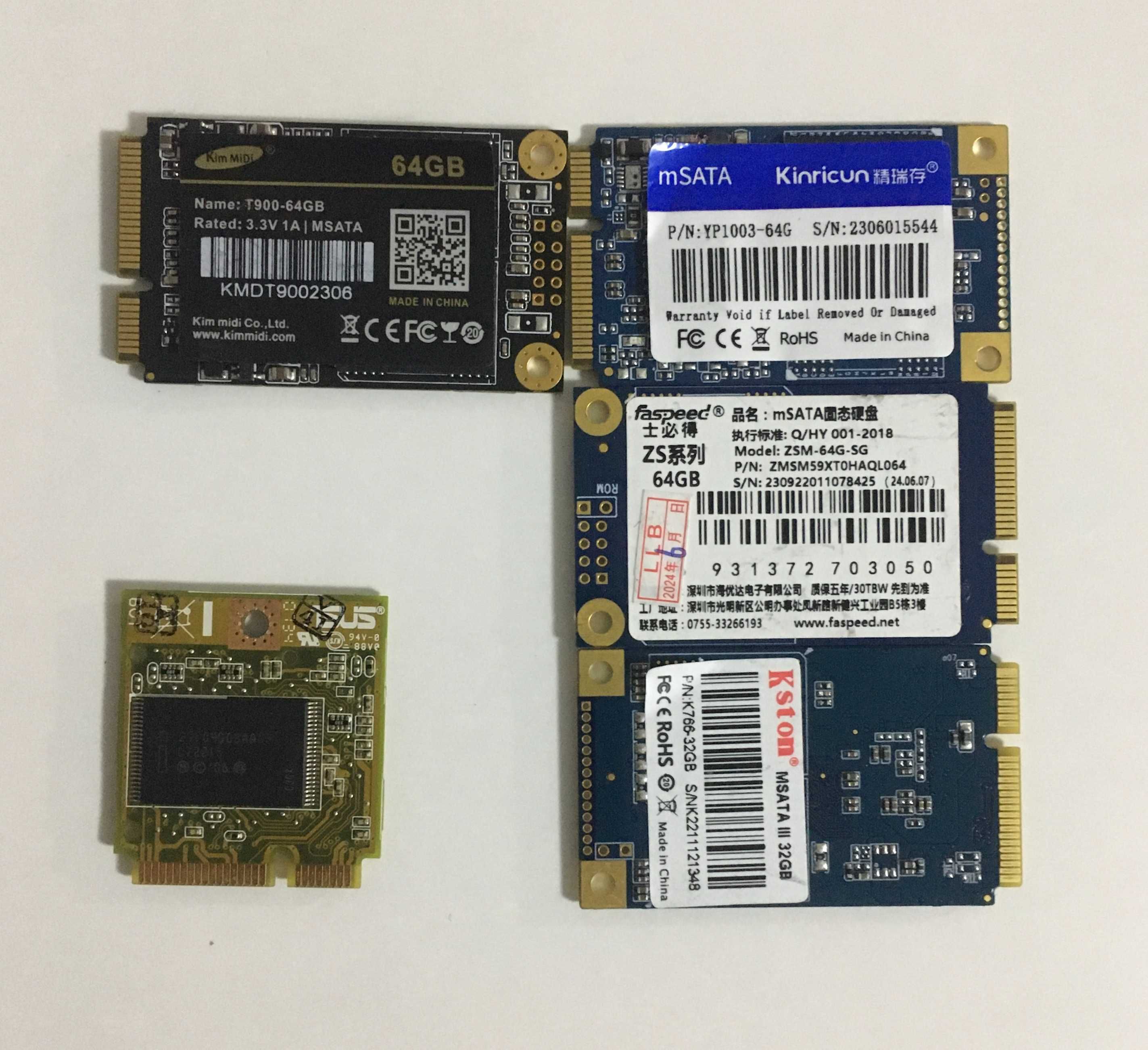 Оперативная память DDR3 2-4gb, SSD mSATA 32-64gb ссд