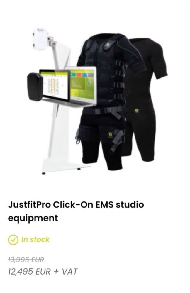 Vand set complet Aparat xbody -Tableta-4 costume -Stativ+accesorii
