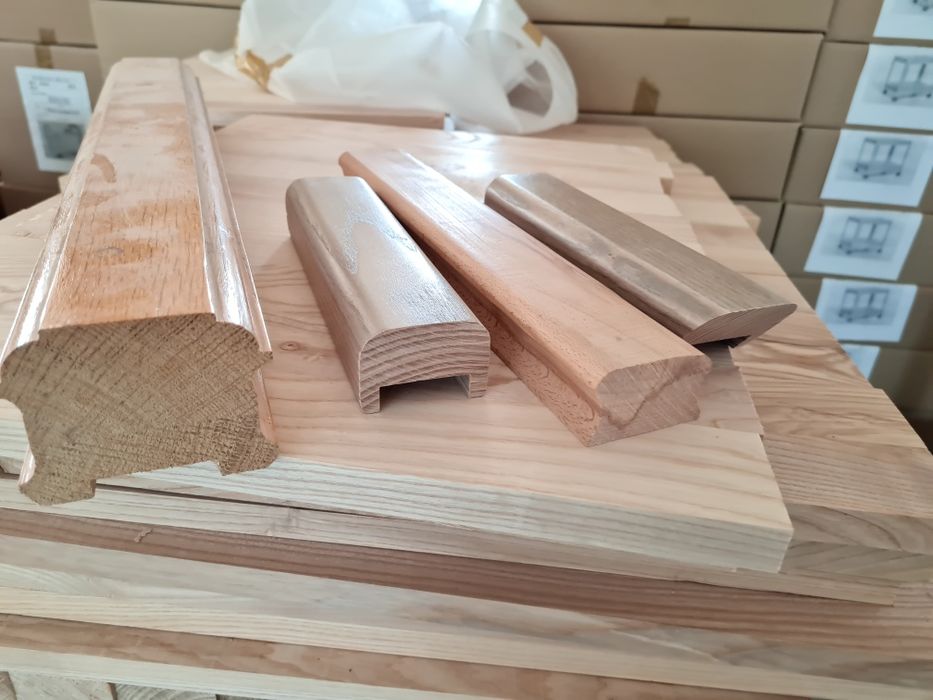 Trepte mana curenta parchet lemn masiv fag, stejar, Mobilemn