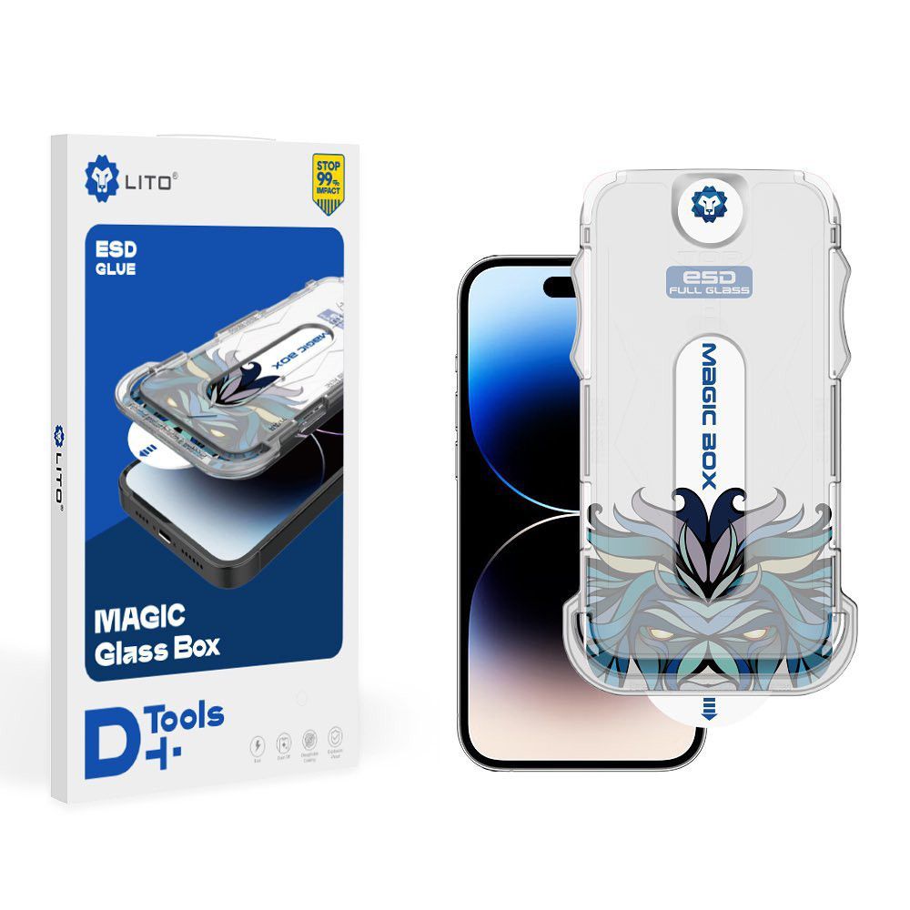 Folie pentru iPhone 13 Pro Max/14 Plus cu dispozitiv de aplicare Clear