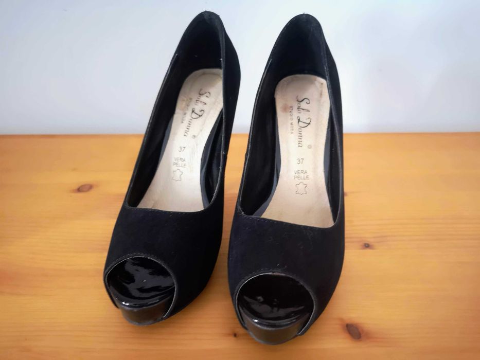 Sandale cu platforma Solo Donna (Benvenuti), piele naturala, marime 37