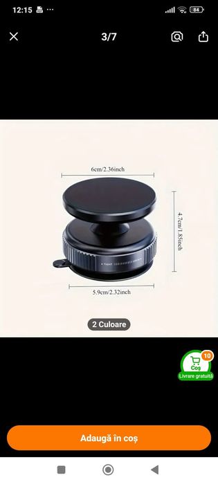 Suport auto magnetic reglabil  pentru telefoane mobile