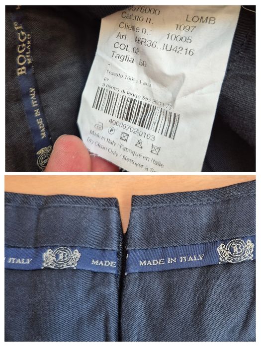 Pantaloni lux, Bărbați, Boggi Milano, Lână 100%, Made in Italy - 50