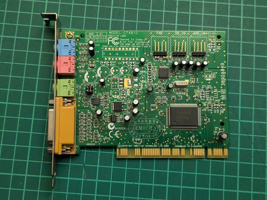 Placa de sunet retro Sound Blaster PCI 128 retea