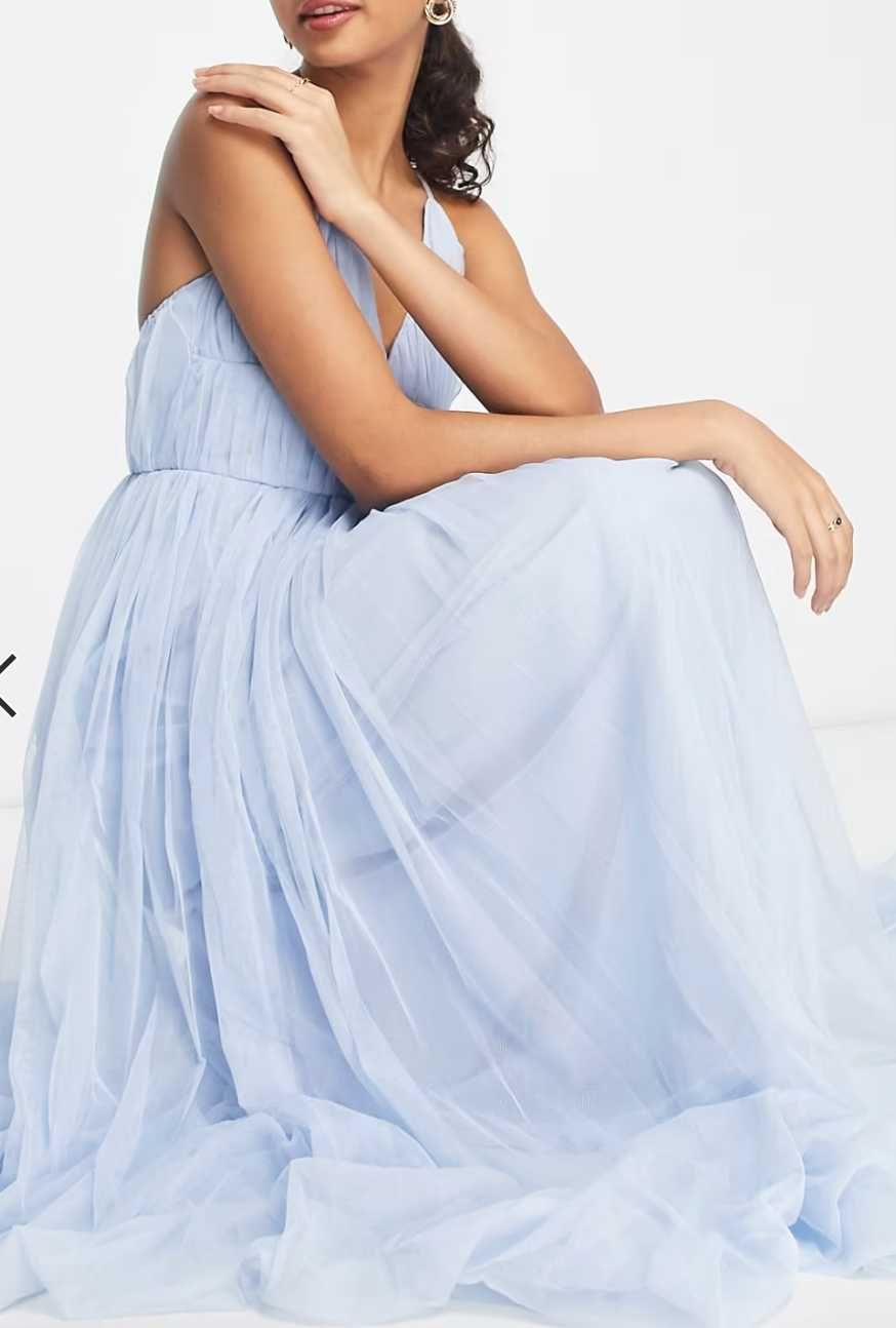 Официална рокля ASOS в син цвят