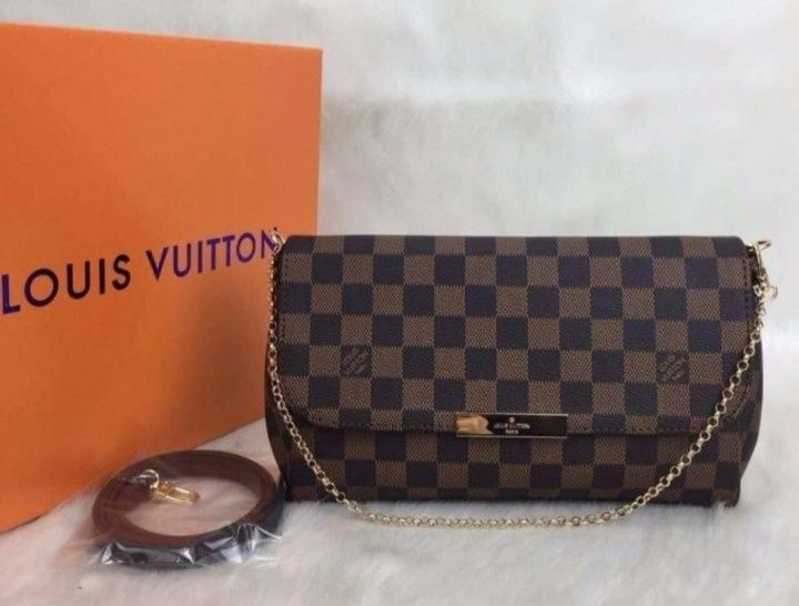 Geanta tip plic LV,lant și curea detasabila umăr, saculet, etichetă