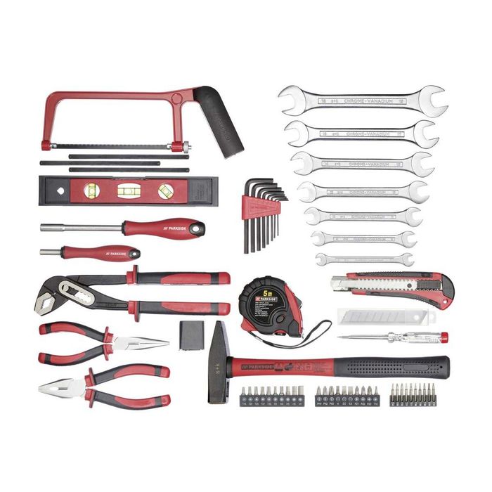 Cutie de scule PARKSIDE 64 de bucăți, geanta trusa chei