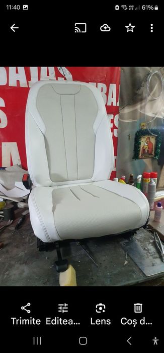 Retapitez cu piele naturala scaune auto și de birou,