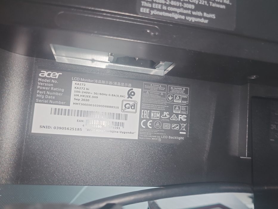 Монитор Aser Ка272