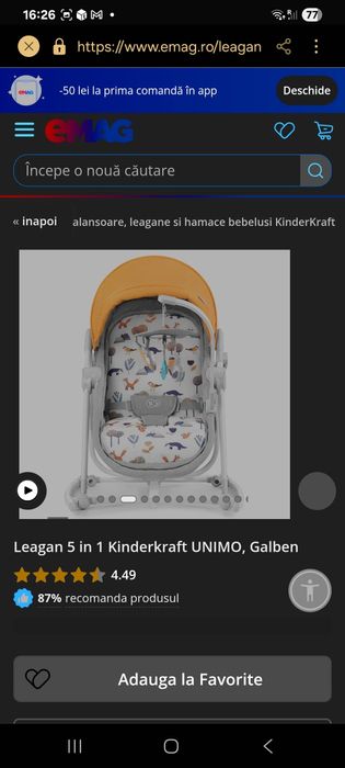 Balansoar/patut Kindercraft Unimo 5in1