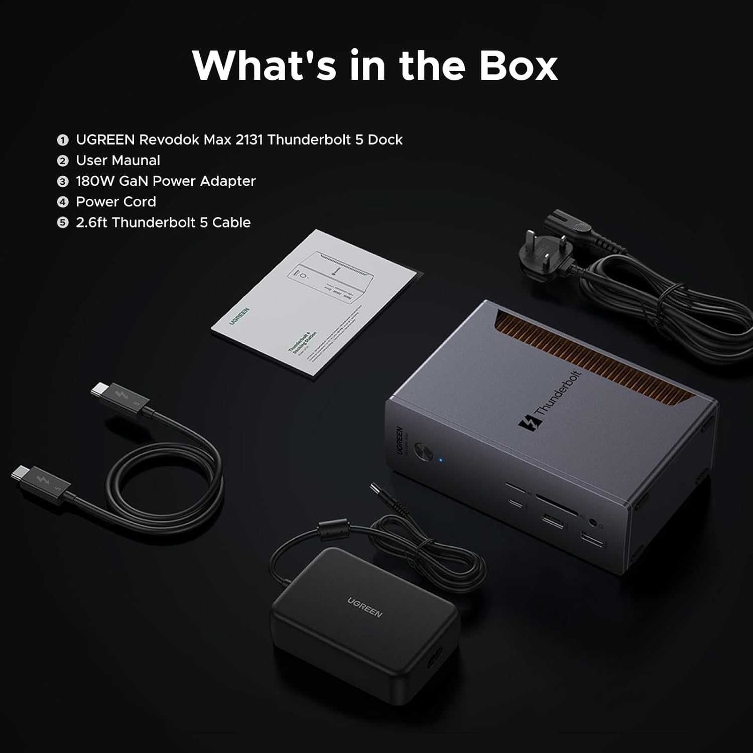 UGREEN Revodok Max 2131 - Thunderbolt 5 докинг станция