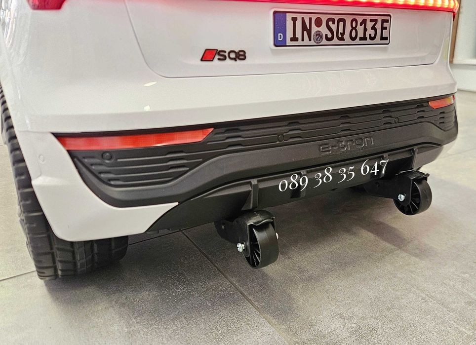 ТОП ЦЕНА!НОВО!Акумулаторен джип Audi SQ8 WHITE с 12V батерия,МЕКИ ГУМИ