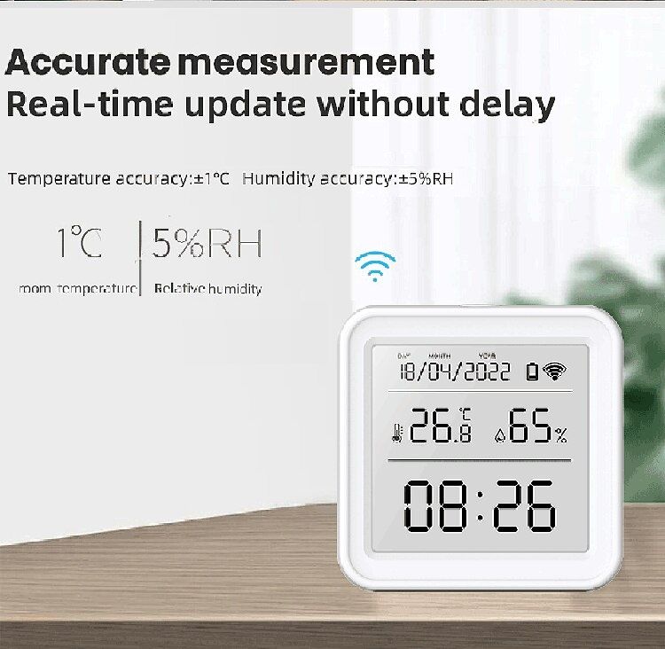 Tuya Smart WiFi Сензор за температура и влажност с LED