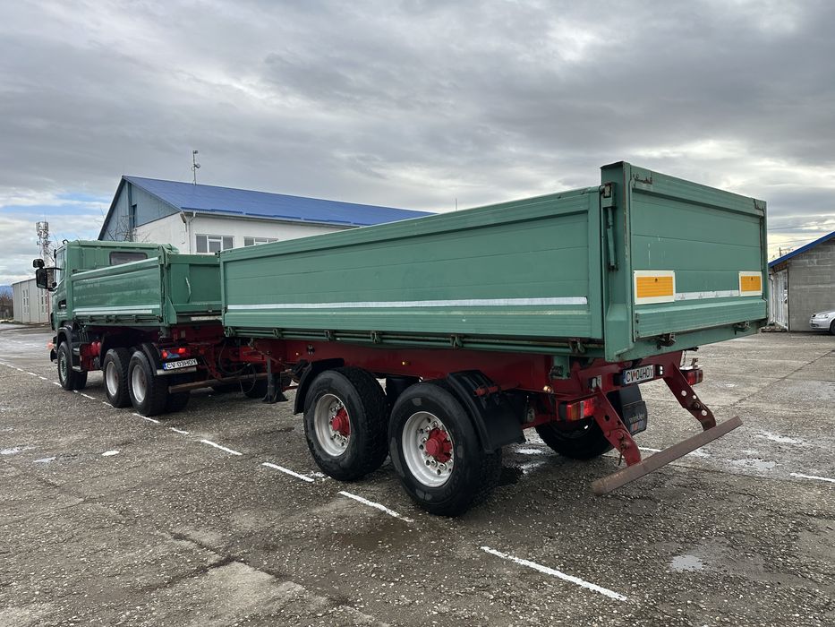 Scania R420 6x4 cu remorca tadem