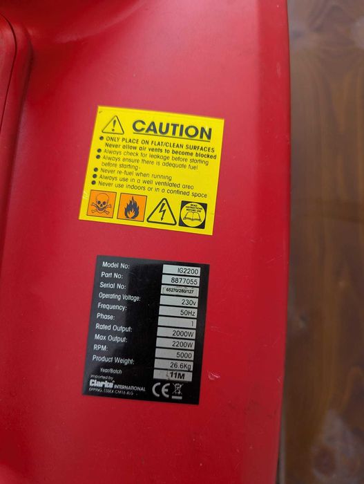 Generator Inverter Clarke IG2200 Invertor. Nu produce curent.