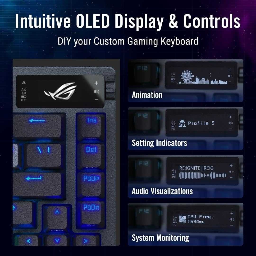 ASUS ROG Azoth 75 Wireless DIY Custom Gaming Keyboard