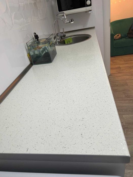 Vand blat bucatarie Fab Star alb si chiuveta Blanco Rondoval panzat