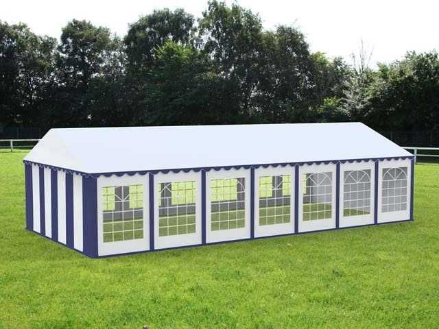 4x8 m Cort Evenimente ECONOMY, PVC rosu-alb-AB